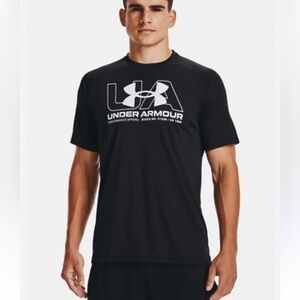 Under Armour men’s black velocity short sleeve dri fit Tshirt Size Large